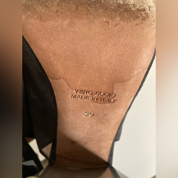 Baldan Baldan Suede Lucite Heel Sling Size 39 Italy Usa 8.5 - Picture 7 of 9